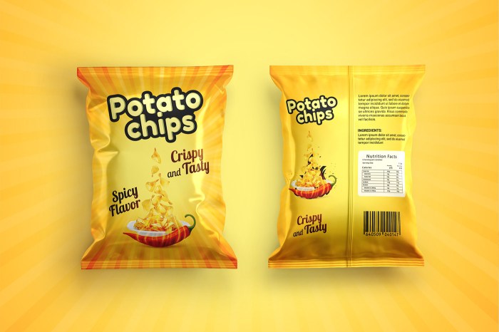 Packaging snack template popcorn spicy creative