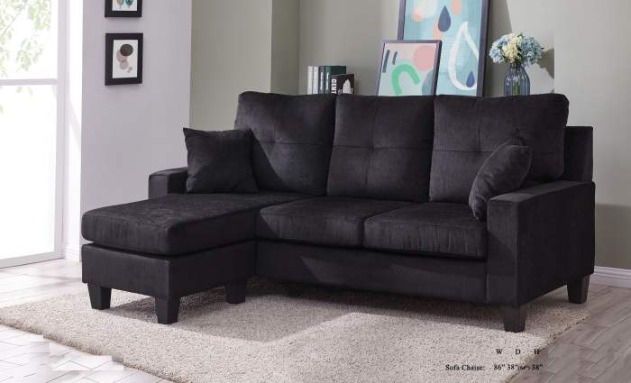 Wohnzimmer schwarze couch