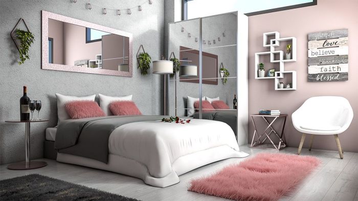 Wohnzimmer grau rosa gold